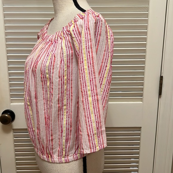 Michael Stars Johanna Striped Top in Magenta Multicolor, Size Medium - Picture 10 of 15